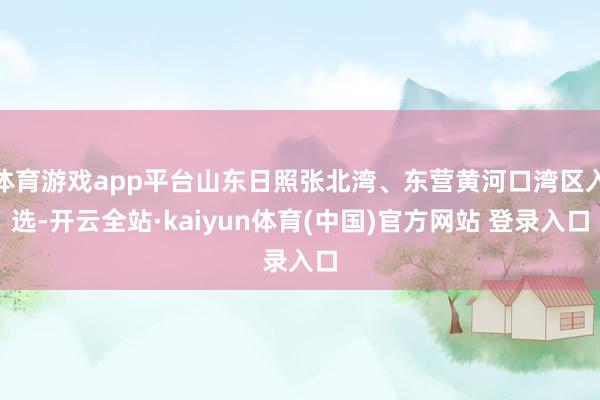 体育游戏app平台山东日照张北湾、东营黄河口湾区入选-开云全站·kaiyun体育(中国)官方网站 登录入口